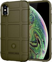 Full Coverage Shockproof TPU Case voor iPhone XS Max (groen)