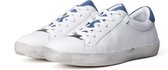 KUNOKA Alex white/blue collar - Sneakers Dames - maat 36 - Wit Blauw