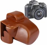 Full Body Camera PU lederen tas tas met riem voor Canon EOS M5 (bruin)
