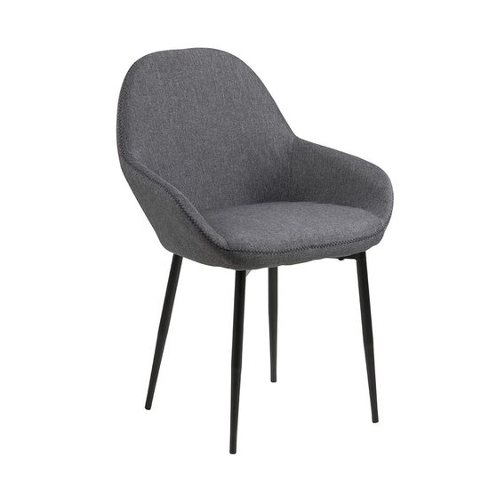 | Lisomme beklede eetkamerstoel Riff Stof Lisomme beklede eetkamerstoel Riff Kunstleer Donkergrijs