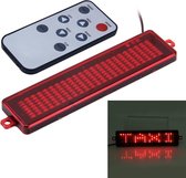 DC 12 V Auto LED Programmeerbare Showcase Message Sign Scrolling Display Verlichting Board met afstandsbediening (rood licht)