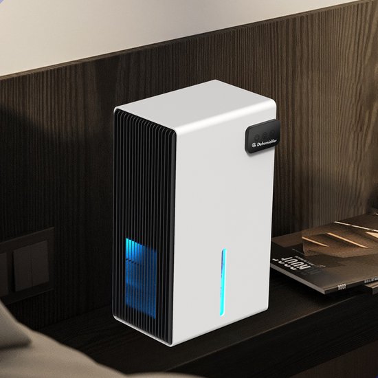 AG240 Luchtontvochtiger - Luchtreiniger - Dehumidifier - Grote watertank 2.5L capaciteit, 800ml/D ontvochtiging, 10-35m2 bereik -energiezuinig, verlichting 7 kleuren - Voor huis, kamer, badkamer & kelder