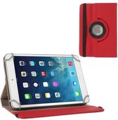 7 inch tablet cover 360 graden draaibaar rood - universeel