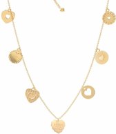 Lora di Lora Ketting Chikki Love. Korte ketting, in lengte verstelbaar voor female 18K Vermeil Goud 36 cm + 5 cm