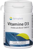 Springfield Vitamine D3 1000 IU - 120 Tabletten - Vitaminen