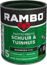 Rambo Pantserbeits Schuur & Tuinhuis Zijdeglans Dekkend - Makkelijk Verwerkbaar - Bosgroen - 0.75L