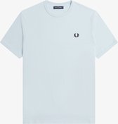 Fred Perry - T-Shirt Ringer M3519 Lichtblauw - Heren - Maat XL - Modern-fit