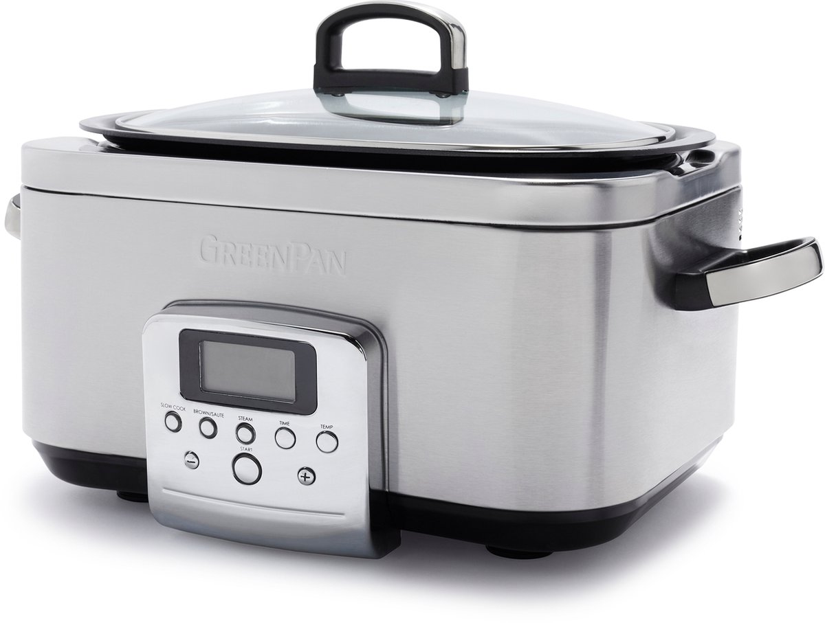 GreenPan Elite Slowcooker 6L RVS - PFAS-vrij - The cookware company - €159,00