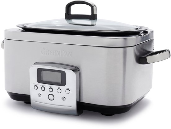 GreenPan Elite Slowcooker 6L RVS - PFAS-vrij - The cookware company - €199,00