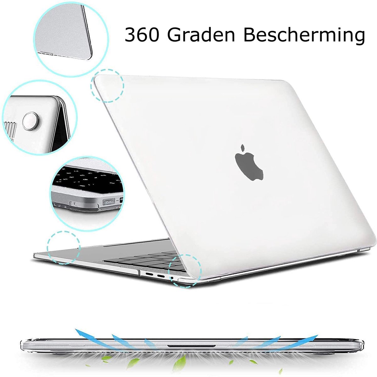 MacBook Pro 14 inch Hardcase Hoes Transparant 2021-2023 Bescherming Cover A2442 A2779 A2992 - Afbeelding 2