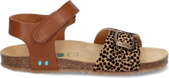 Bunnies JR 223417 513 Meisjes Sandalen Bruin Print Imitatieleer Klittenband bol