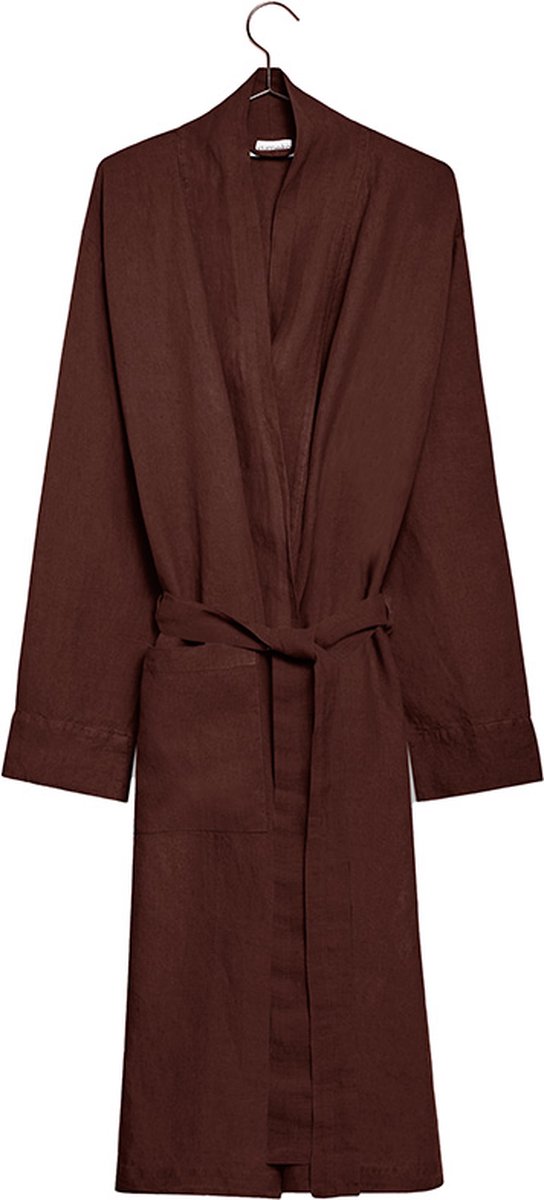 Yumeko kimono badjas gewassen linnen rosewood s
