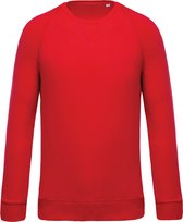 Biologische herensweater met ronde hals Kariban Rood - L