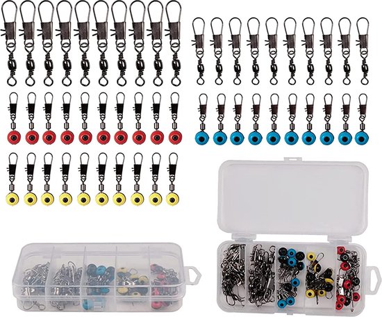 Kit de 50 boutons-pression pivotants Pêche , pince à crochet pour ligne