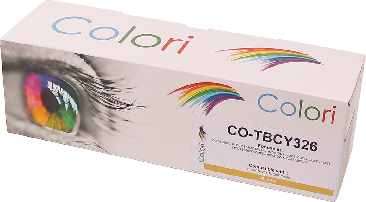 Colori huismerk toner geschikt voor Brother TN-326Y TN-326 geel voor DCP-L8400CDN DCP-L8450CDW HL-L8250CDN HL-L8350CDW HL-L8350CDWT MFC-L8600CDW MFC-L8650CDW MFC-L8850CDW