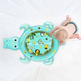 Waterspeelmat - Watermat baby - Tummy time - Speelmat baby - Watermat - Speelmat - Waterspeelgoed - Opblaasbaar - PVC - 80 x 120 cm - Lichtblauw