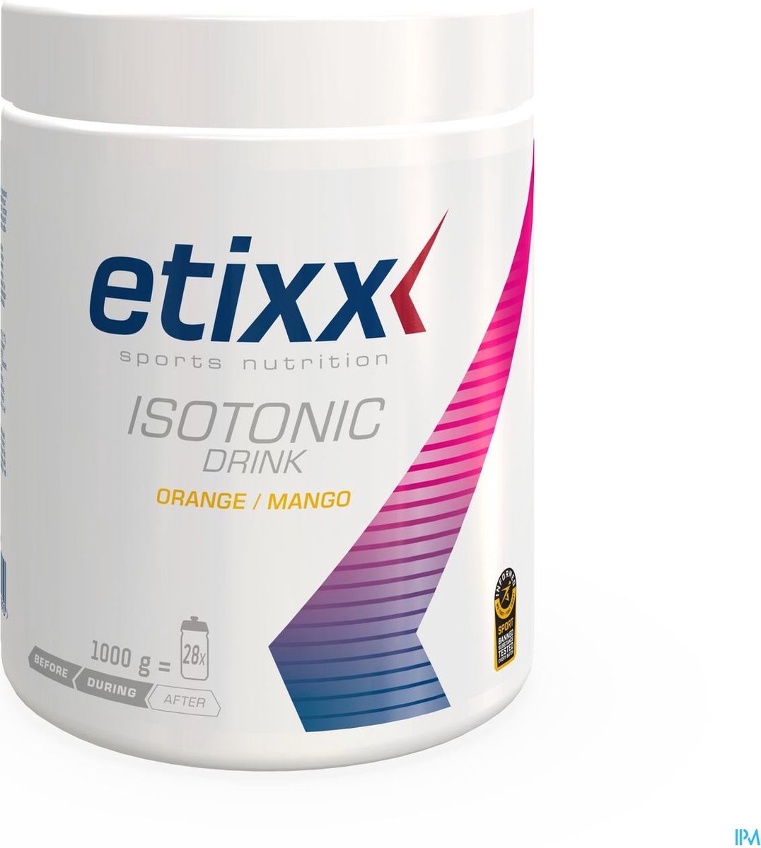 Goedkoopste Etixx Isotonic Drink - Sports Nutrition - Sportdrank - 1000 gram - Sinaasappel Mango - 2 1 Glucose Fructose - Neutrale PH - Extra Natrium
