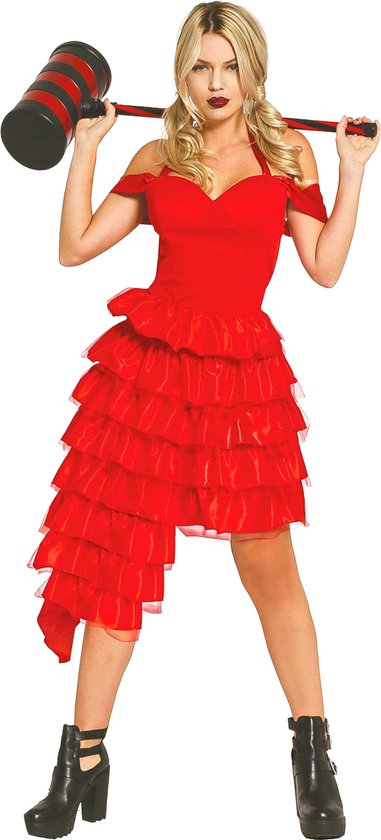 FIESTAS GUIRCA, SL - Robe rouge arlequin fou pour ado - 14-16 ans | bol