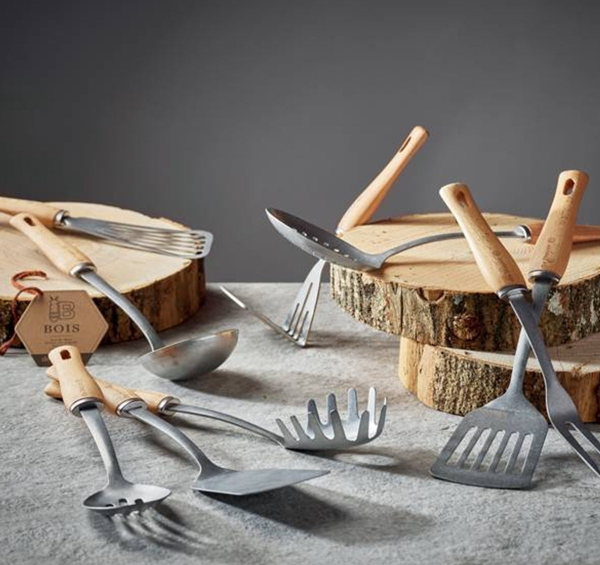 de Buyer 2701.07 keukenspatel Bakspatel Roestvrijstaal, Hout - Spatel voor BBQ
