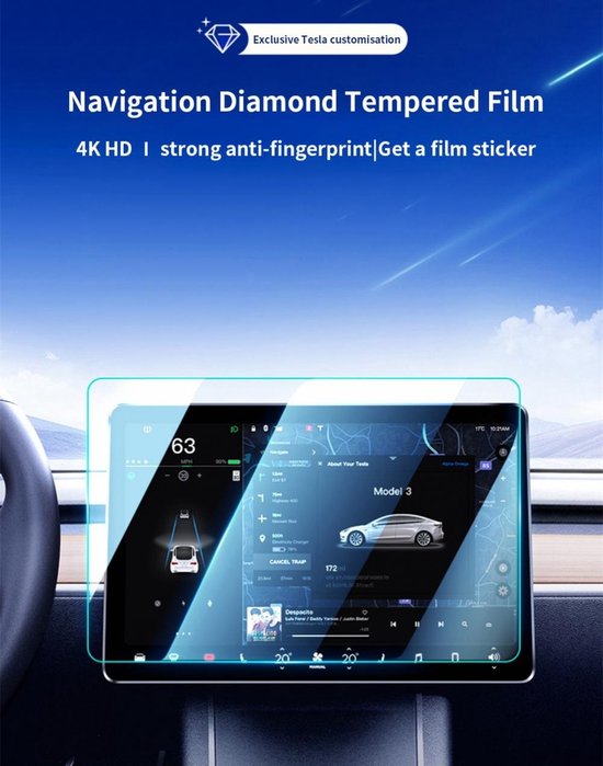 BROTECT AirGlass Screenprotector Voor Volvo EX30 12.3″ – 9H Hardheid, Hybride Glas