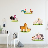 Without Lemon - Muur Stickers - Thema: Boerderij Dieren - Raam Stickers - Decoratie - Home - Kinderkamer - Cartoon - 1 Set