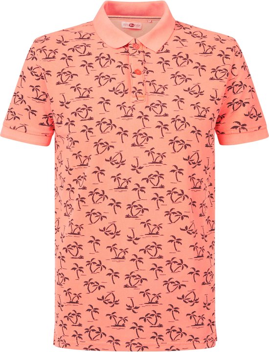 Petrol Industries - Heren All-over print polo - Roze - Maat L