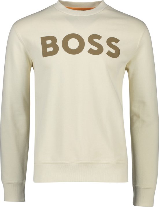 Hugo Boss sweater ecru met opdruk XL