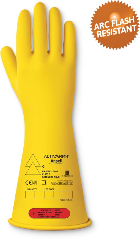 Behandeling omvatten verschijnen ActivArmr RIG014Y, Isolerende handschoenen voor elektriciens, klasse 0  elektrische... | bol.com