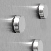 Decopatent® Magnetisch Sleutelrek - RVS - Sleutelkastje voor binnen - Wand Sleutelrek voor 5 Sleutels - Muur Sleutelrekje - Magneetbord Inclusief 4 Magneten