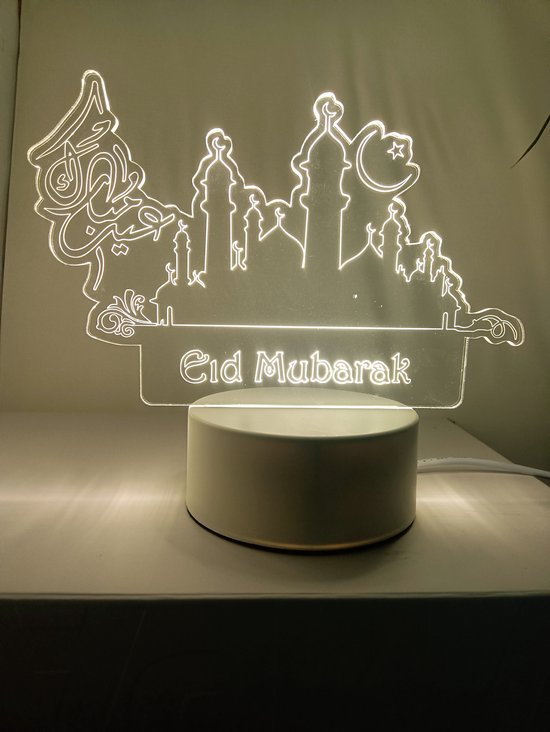 Lanterne LED 3D lumières Ramadan décoration islamique fête décor