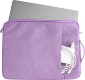 Coverzs Luxe Laptoptas - Laptophoes 14 inch & 15 6 inch - Laptoptas dames / heren - Laptophoes macbook & laptops - Laptop sleeve / hoes / hoesje / tas - Tas laptop - Aktetas - Computertas - Met handvat (paars)