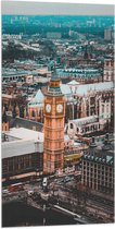 Vlag - Big Ben met Andere Gebouwen in Londen, Engeland - 50x100 cm Foto op Polyester Vlag