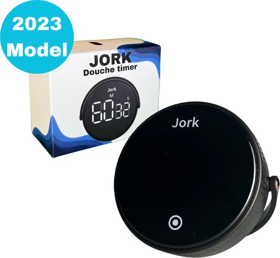 Jork - Douche timer - Douchetimer - Badkamer klok - Doucheklok - Kookwekker analoog - Douchetimer 5 minuten - Douchetimer waterdicht - Inclusief batterijen - 3x AAA - IPX8 Waterdicht