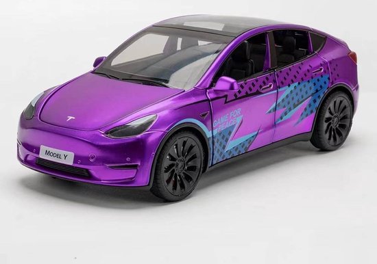 Nezr® Car Jouets Garçons - Tesla Model Y - Voiture Miniature - Son et  Lumière - 1:24 - Wit