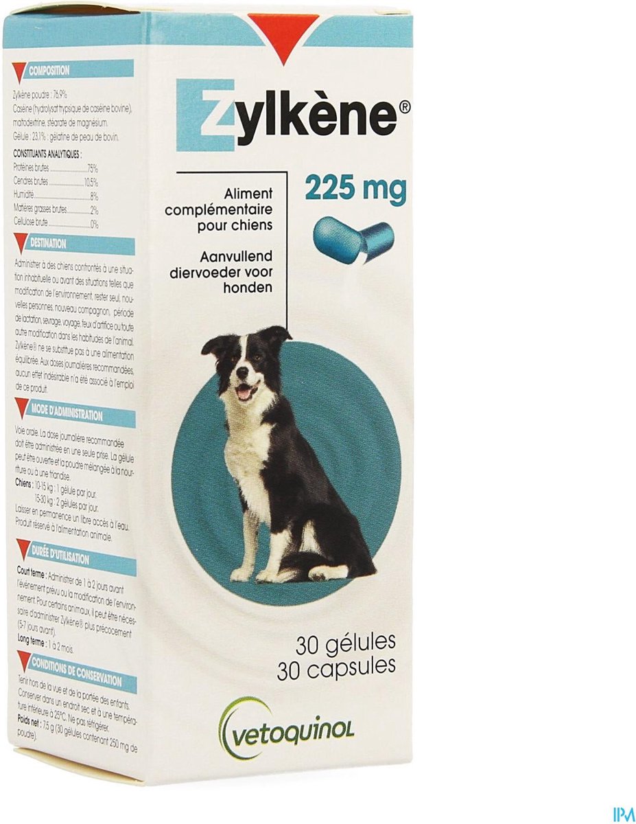Zylkene 225 mg (30 stuks) - Hond 10 - 30 kg