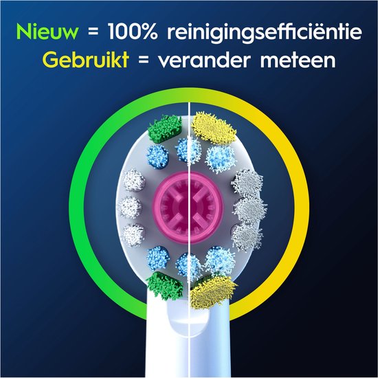 Oral-B 3D White Pro - Opzetborstels met CleanMaximiser Technologie - 4 Stuks