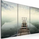 Schilderij - Point of no Return, wanddecoratie, hoogwaardige print op canvas,  3 luik