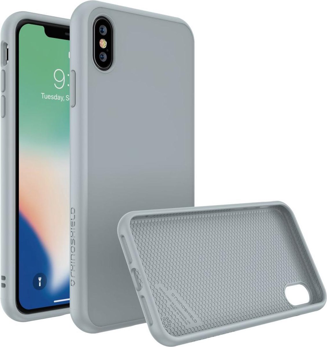 Coque RhinoShield SolidSuit pour iPhone XS Max Gris Classic 