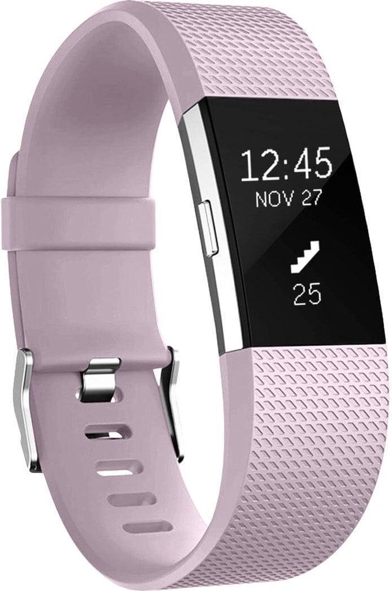 Siliconen bandje - FitBit Charge 2 - lavendel - verstelbaar