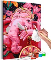 Doe-het-zelf op canvas schilderen - Ganesha 40x60 ,  Europese kwaliteit, cadeau idee