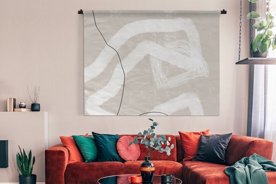 Tapisserie - Toile Murale - Ligne - Abstrait - Design - 180x135 cm - Tapisserie