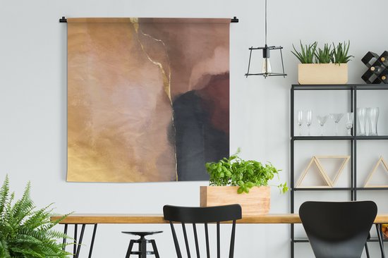 Tenture murale - Tissu mural - Abstrait - Peinture - Pastel - 120x120 cm - Tapisserie