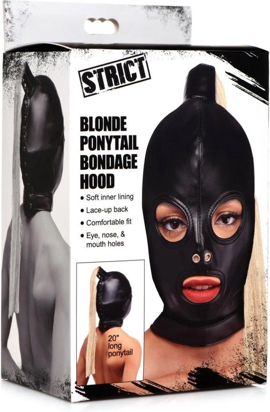 Cagoule XTreme Mask Avec Queue De Cheval Blonde - SM & Bondage, Neuve, Marque OUCH