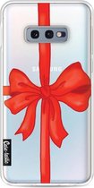Casetastic Samsung Galaxy S10e Hoesje - Softcover Hoesje met Design - Christmas Ribbon Print