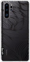 Casetastic Huawei P30 Pro Hoesje - Softcover Hoesje met Design - Wavy Outlines Black Print