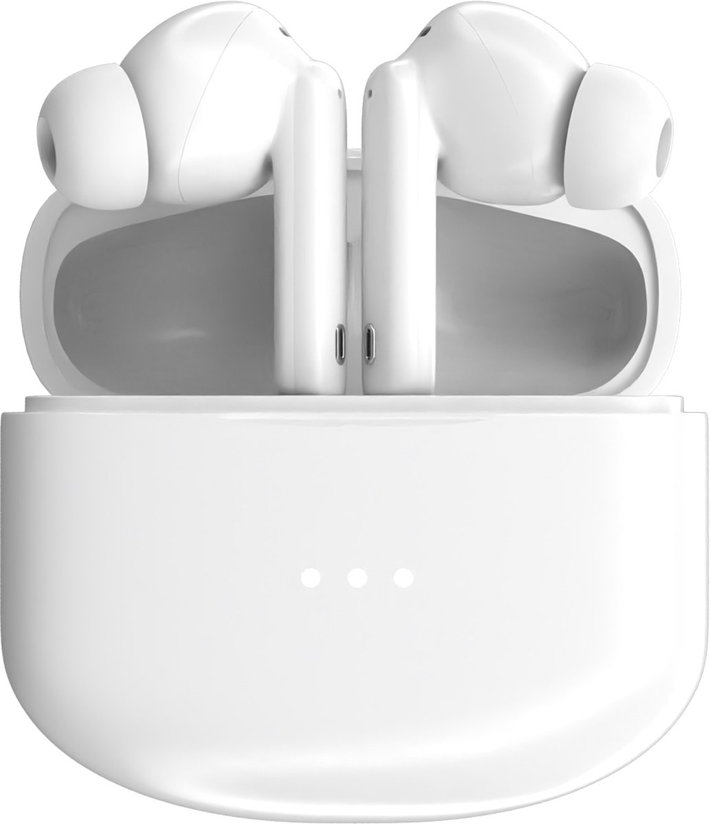 OOQE FLOW PRO - Volledig Draadloze Oordopjes | Bluetooth | Oortjes Draadloos | Earbuds | Geschikt voor Apple & Android | Geavanceerde Active Noise Cancelling | Transparency Mode | 5 Luistermodi | Zuivere bas dankzij XXL Speakers | Ergonomisch | Wit