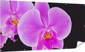 Gards Tuinposter Licht Paarse Orchidee - Bloem - 200x100 cm - Tuindoek - Tuindecoratie - Wanddecoratie buiten - Tuinschilderij
