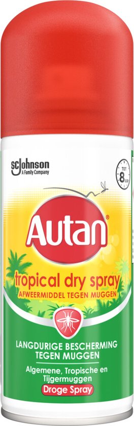 Autan - Tropical Dry Spray - 25% Deet - Travel Size - 100 ML