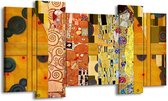 Peinture sur toile Moderne | Jaune, marron, noir | 120x65 5 Liège
