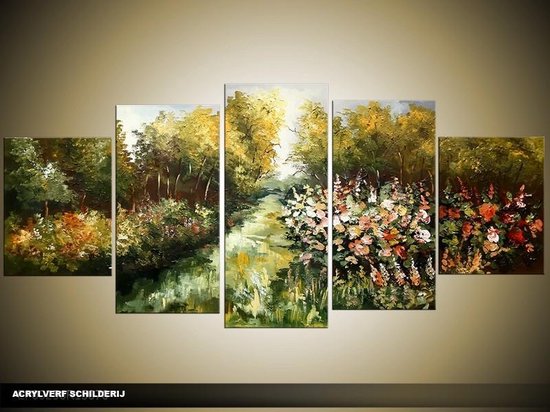 Peinture acrylique Nature | Vert | 150x70cm 5Liège peint à la main